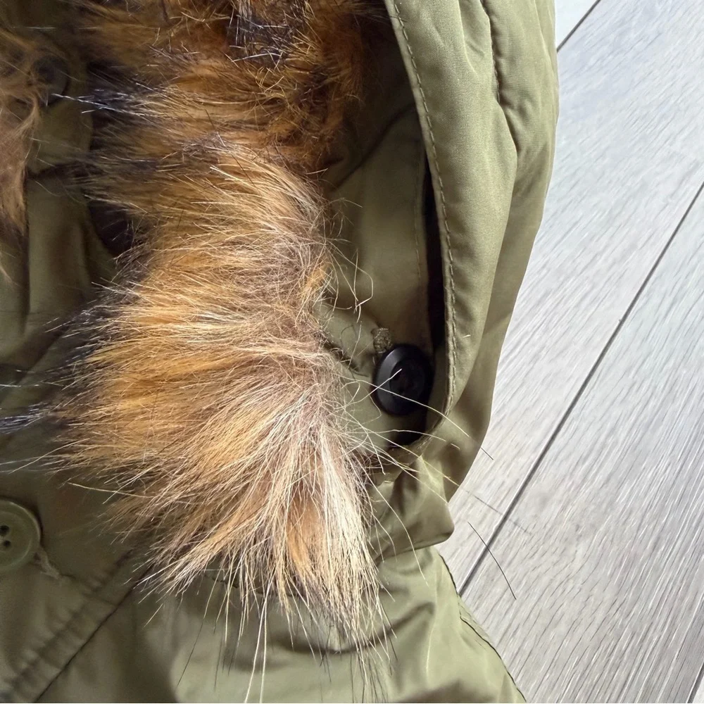 Baby Gap Toddler Boy Parka Jacket with removable Faux Fur Hood